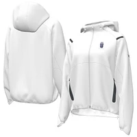 Women's Under Armour  White UAlbany Great Danes UA Storm Raglan Woven Full-Zip Hoodie