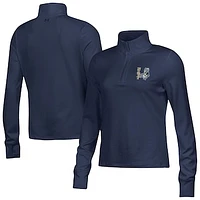 Women's Under Armour  Navy Midshipmen Motion Quarter-Zip Top