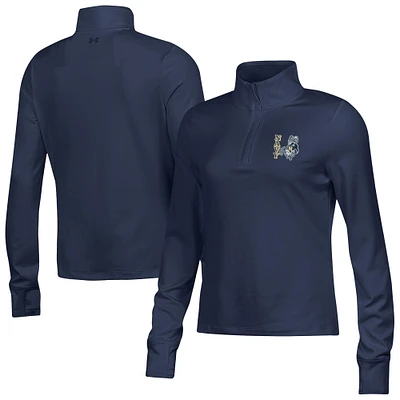 Women's Under Armour  Navy Midshipmen Motion Quarter-Zip Top