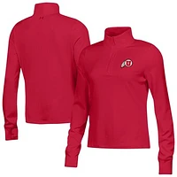 Women's Under Armour  Red Utah Utes Motion Quarter-Zip Top