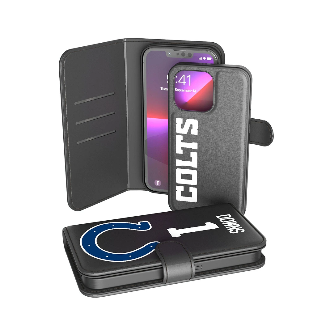 Keyscaper Josh Downs Black Indianapolis Colts iPhone Wallet Case