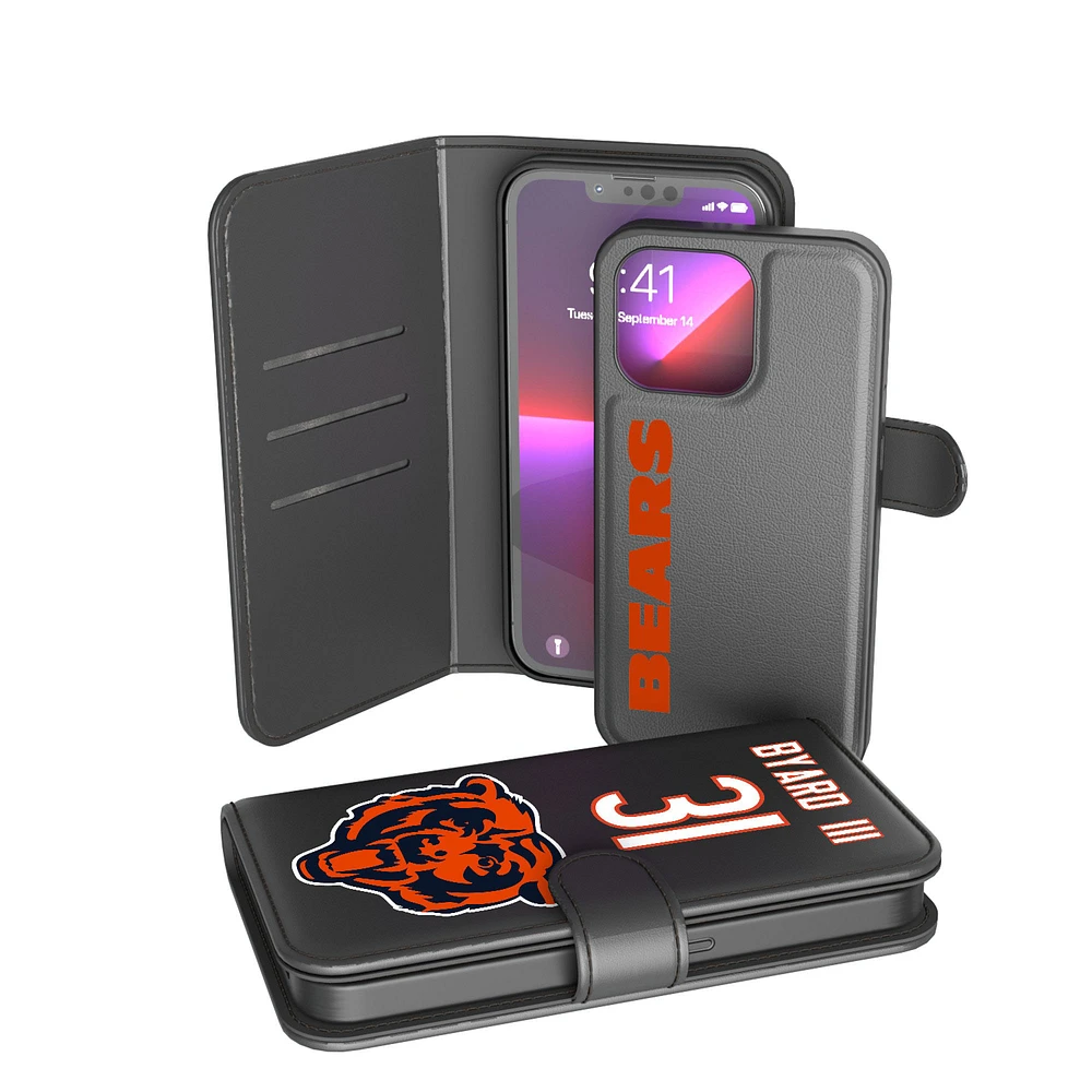 Keyscaper Kevin Byard III Black Chicago Bears iPhone Wallet Case