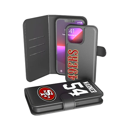 Keyscaper Fred Warner Black San Francisco 49ers iPhone Wallet Case