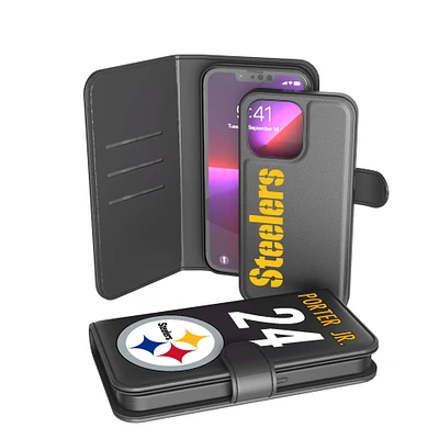 Keyscaper Joey Porter Jr. Black Pittsburgh Steelers iPhone Wallet Case
