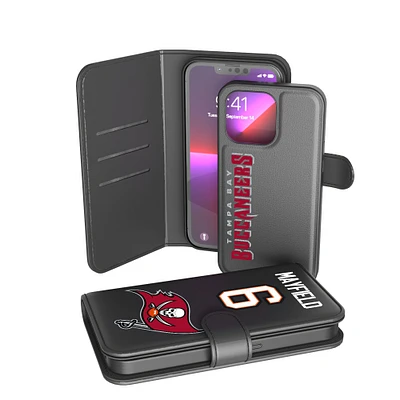 Keyscaper Baker Mayfield Black Tampa Bay Buccaneers iPhone Wallet Case