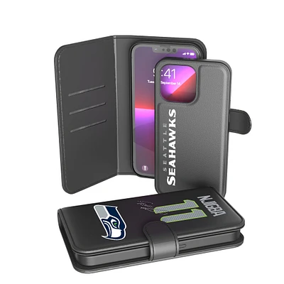 Keyscaper Jaxon Smith-Njigba Black Seattle Seahawks iPhone Wallet Case