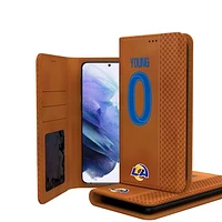 Keyscaper Byron Young Brown Los Angeles Rams Galaxy Folio Case