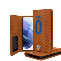 Keyscaper Byron Young Brown Los Angeles Rams Galaxy Folio Case