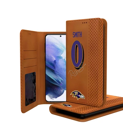Keyscaper Roquan Smith Brown Baltimore Ravens Galaxy Folio Case