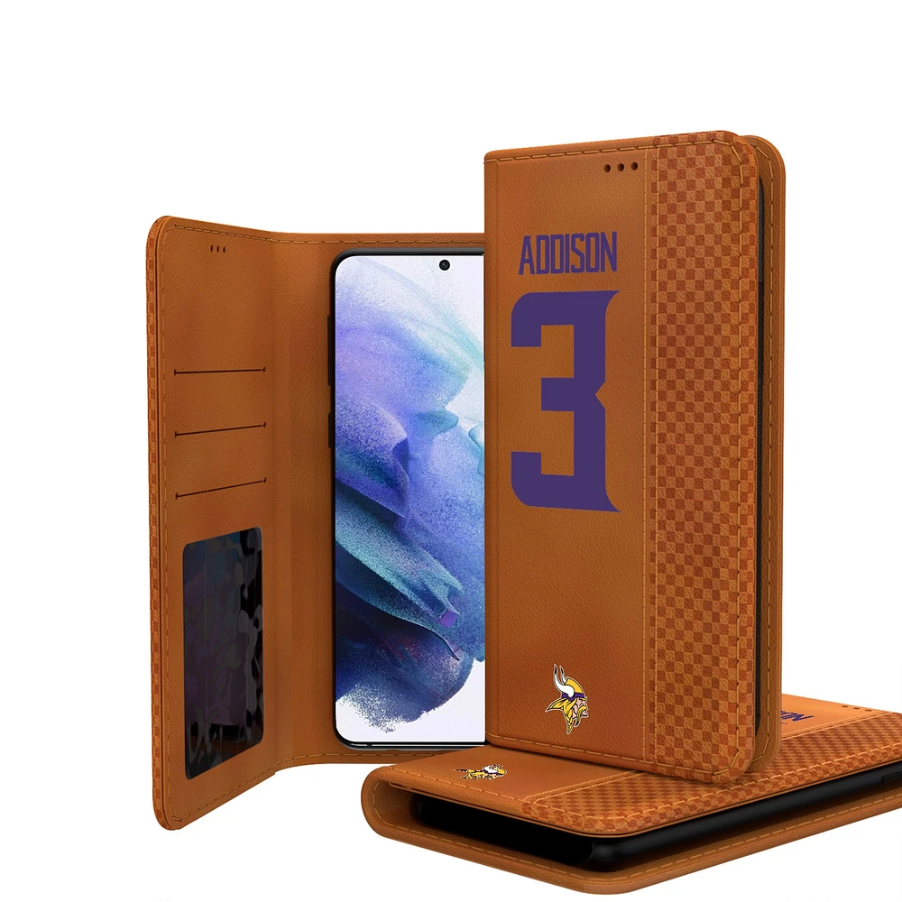 Keyscaper Jordan Addison Brown Minnesota Vikings Galaxy Folio Case