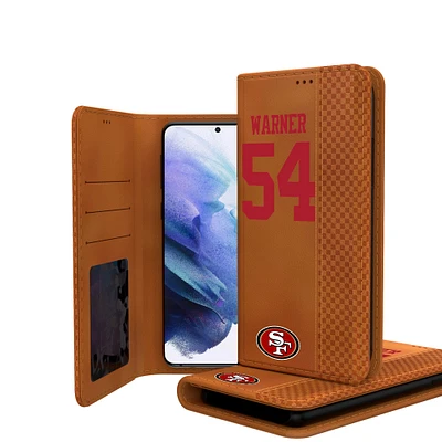 Keyscaper Fred Warner Brown San Francisco 49ers Galaxy Folio Case