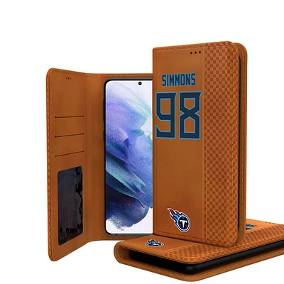 Keyscaper Jeffery Simmons Brown Tennessee Titans Galaxy Folio Case