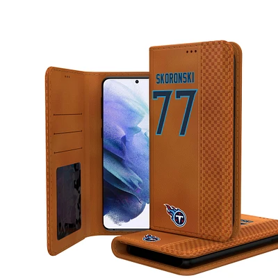 Keyscaper Peter Skoronski Brown Tennessee Titans Galaxy Folio Case