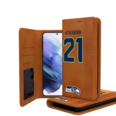Keyscaper Devon Witherspoon Brown Seattle Seahawks Galaxy Folio Case