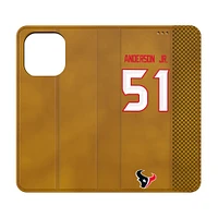 Keyscaper Will Anderson Jr. Brown Houston Texans Folio iPhone Case