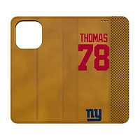 Keyscaper Andrew Thomas Brown New York Giants Folio iPhone Case