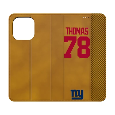 Keyscaper Andrew Thomas Brown New York Giants Folio iPhone Case