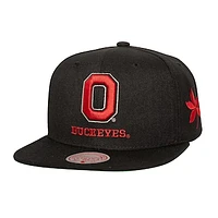 Men's Mitchell & Ness  Black Ohio State Buckeyes Triple Play Snapback Hat