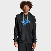 Men's Nike Black Detroit Lions Sideline Offensive Set Play Performance Pullover Hoodie