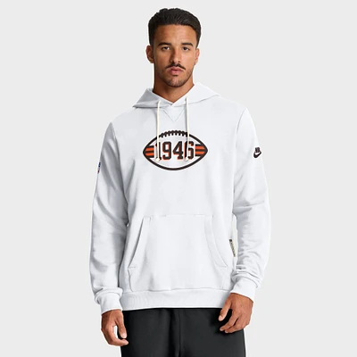 Men's Nike White Cleveland Browns Sideline Offensive Set Play Performance Pullover Hoodie
