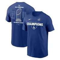 Men's Nike  Royal Los Angeles Dodgers 2024 World Series Champions Roster T-Shirt