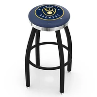 Milwaukee Brewers 25" Swivel Counter Stool with Chrome Accent