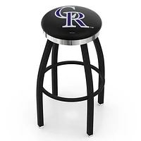 Colorado Rockies 25" Swivel Counter Stool with Chrome Accent