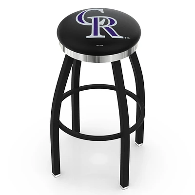 Colorado Rockies 25" Swivel Counter Stool with Chrome Accent