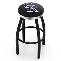 Colorado Rockies 25" Swivel Counter Stool with Chrome Accent