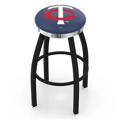 Minnesota Twins 25" Swivel Counter Stool with Chrome Accent