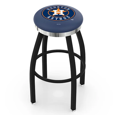 Houston Astros 25" Swivel Counter Stool with Chrome Accent