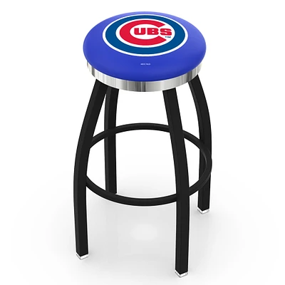 Chicago Cubs 30" Swivel Counter Stool with Chrome Accent