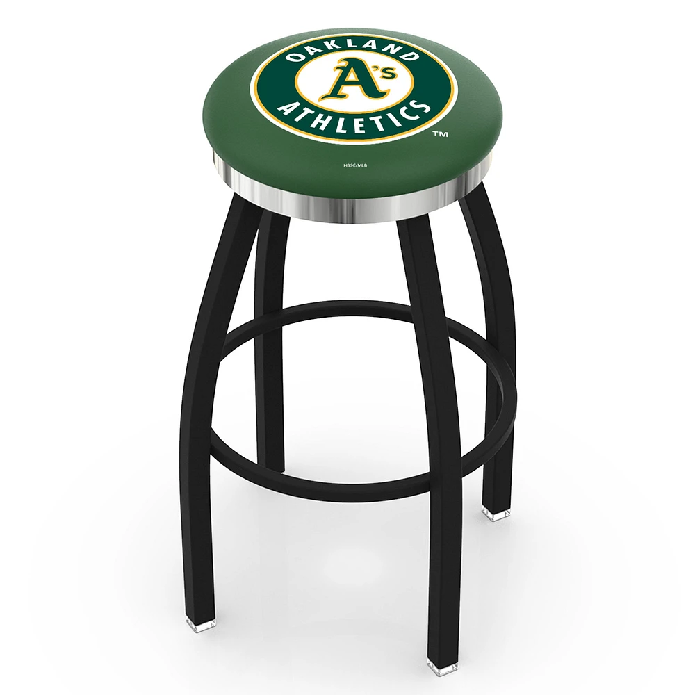 Oakland Athletics 36" Swivel Counter Stool with Chrome Accent