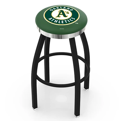 Oakland Athletics 36" Swivel Counter Stool with Chrome Accent