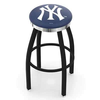 New York Yankees 36" Swivel Counter Stool with Chrome Accent