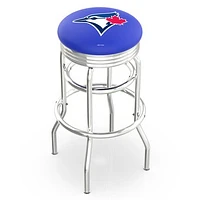 Toronto Blue Jays 30" Double Ring Chrome Swivel Counter Stool