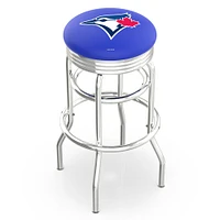 Toronto Blue Jays 30" Double Ring Chrome Swivel Counter Stool