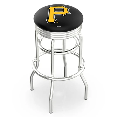 Pittsburgh Pirates 30" Double Ring Chrome Swivel Counter Stool