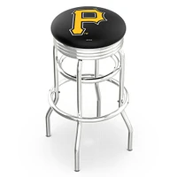 Pittsburgh Pirates 30" Double Ring Chrome Swivel Counter Stool