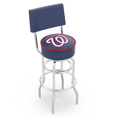 Washington Nationals 30" Double Ring Chrome Swivel Counter Stool