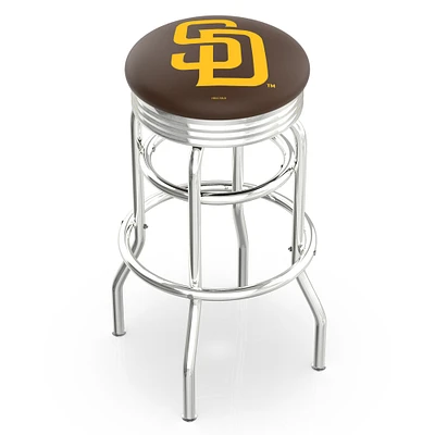 San Diego Padres 30" Double Ring Chrome Swivel Counter Stool