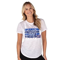 Women's Concepts Sport White New York Giants Infuse Lightweight Slub Knit Top