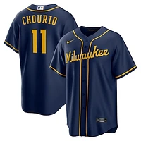 Men's Nike Jackson Chourio Navy Milwaukee Brewers Alternate 2 Replica Jersey