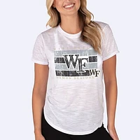 Women's Concepts Sport  White Wake Forest Demon Deacons Infuse Lightweight Slub Knit T-Shirt