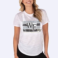 Women's Concepts Sport  White Wake Forest Demon Deacons Infuse Lightweight Slub Knit T-Shirt