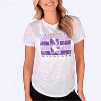 Women's Concepts Sport  White Northwestern Wildcats Infuse Lightweight Slub Knit T-Shirt