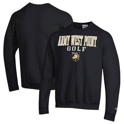 Men's Champion  Black Army Knights Powerblend Crewneck Sweatshirt