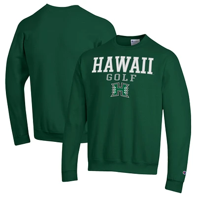Men's Champion Hawaii Rainbow Warriors Powerblend Crewneck Sweatshirt