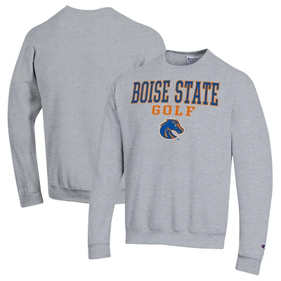 Men's Champion  Gray Boise State Broncos Powerblend Crewneck Sweatshirt