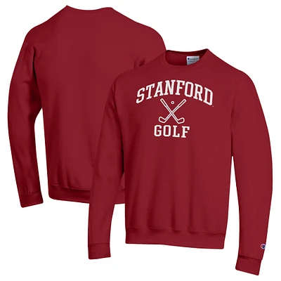 Men's Champion  Cardinal Stanford Powerblend Crewneck Sweatshirt
